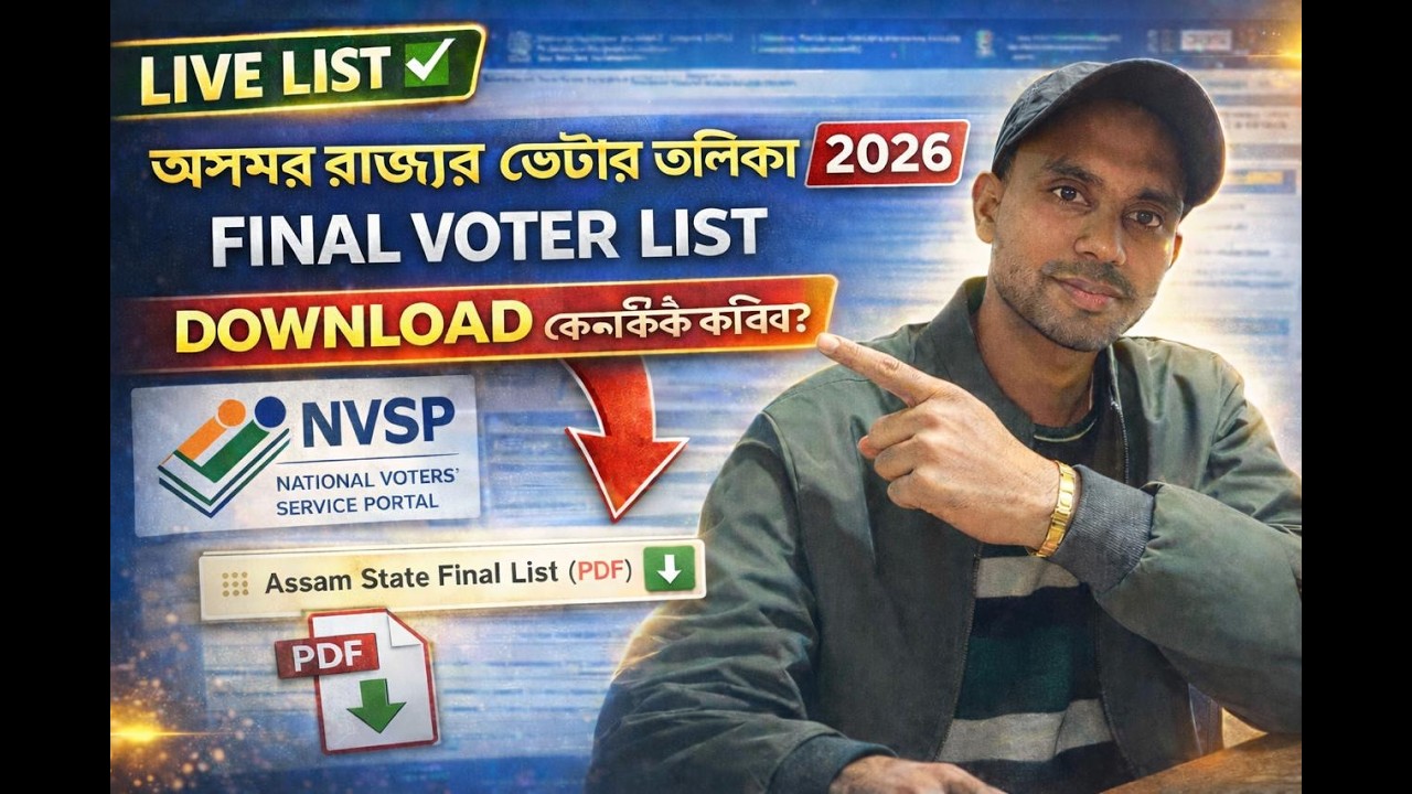 অসমৰ ৰাজ্যৰ ভোটাৰ তালিকা | Assam Final Voter List Download from NVSP