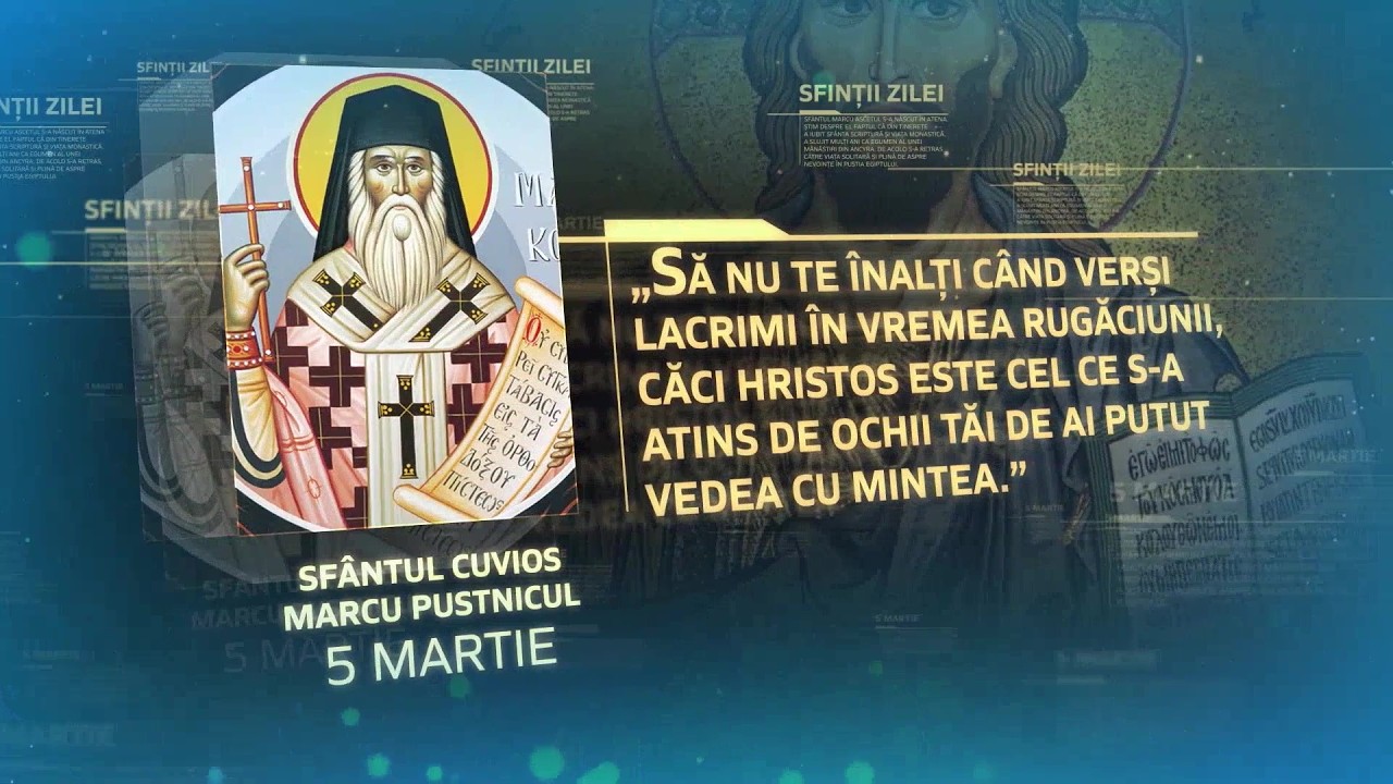 Sfântul Cuvios Marcu Pustnicul – 5 martie #Sinaxar