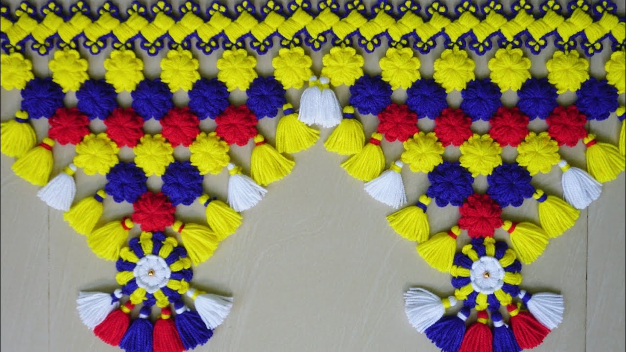 New Toran Design I Wollen Door Hanging I Crochet Toran I Woolen art and Craft @Creative Sarita