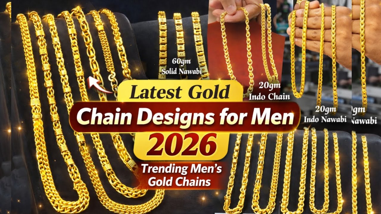 Latest Gold Chain Designs for Men | Trending Men&rsquo;s Gold Chains 2026 | Stylish & Classic #goldchain 