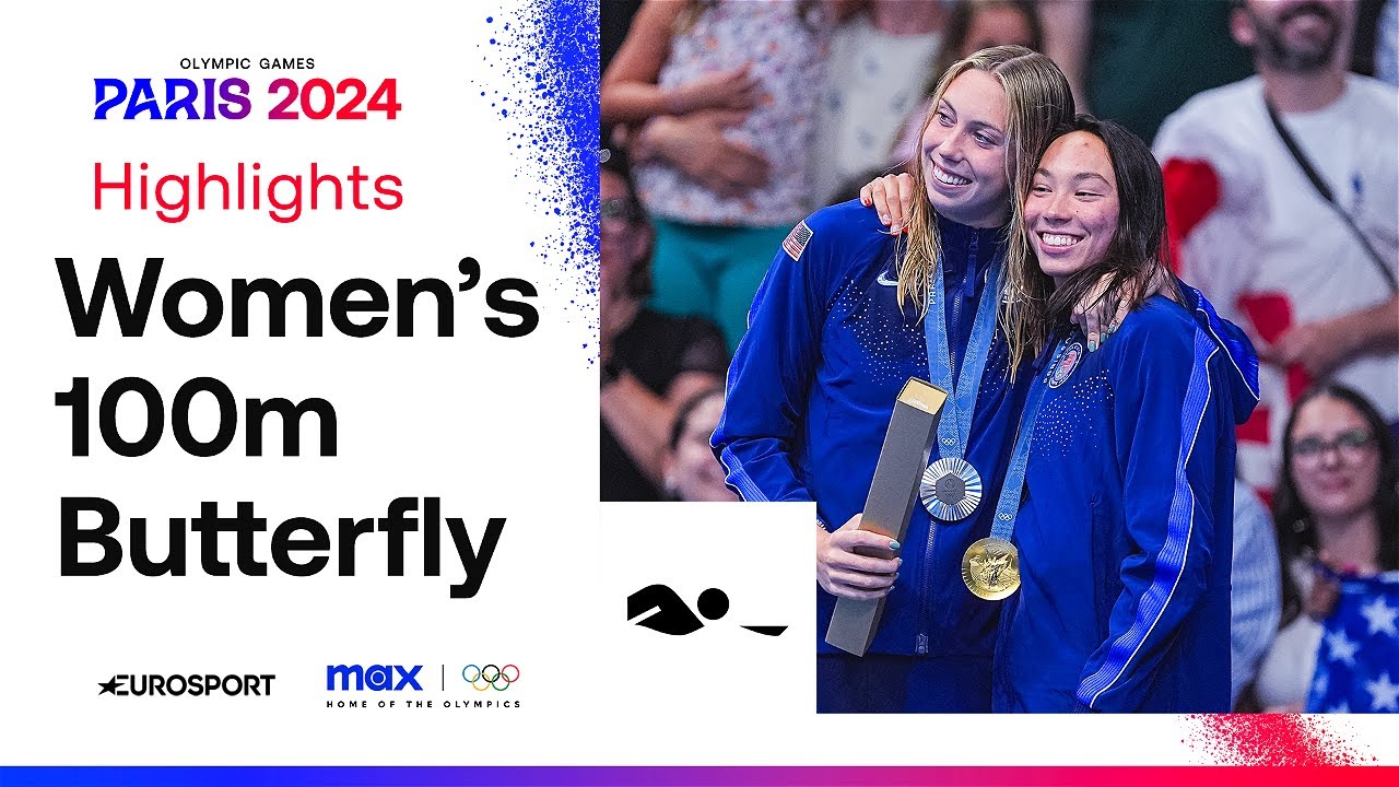 USA's Torri Huske & Gretchen Walsh finish 1-2 in 100M butterfly at Paris Olympics 🇺🇸 | #Paris2024