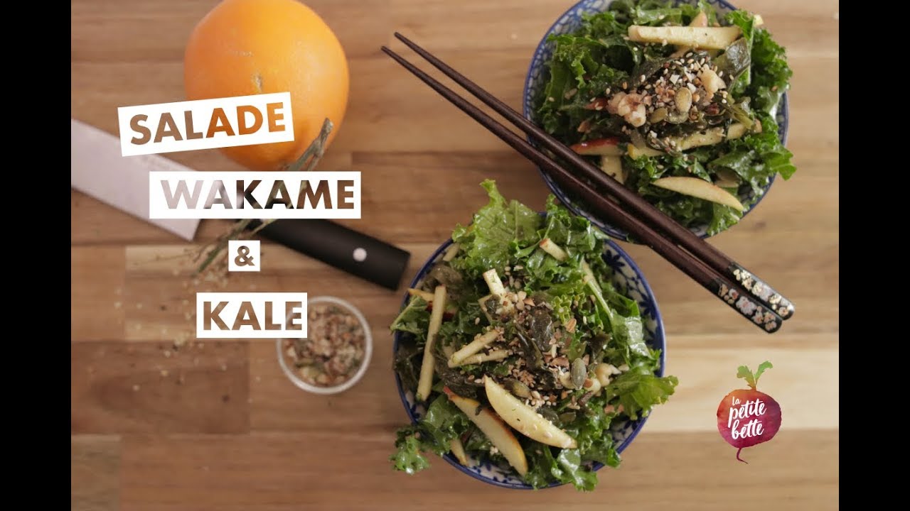 SALADE WAKAME ET KALE 🥗🥢🍎Salade asiatique d'algues wakame et chou frisé