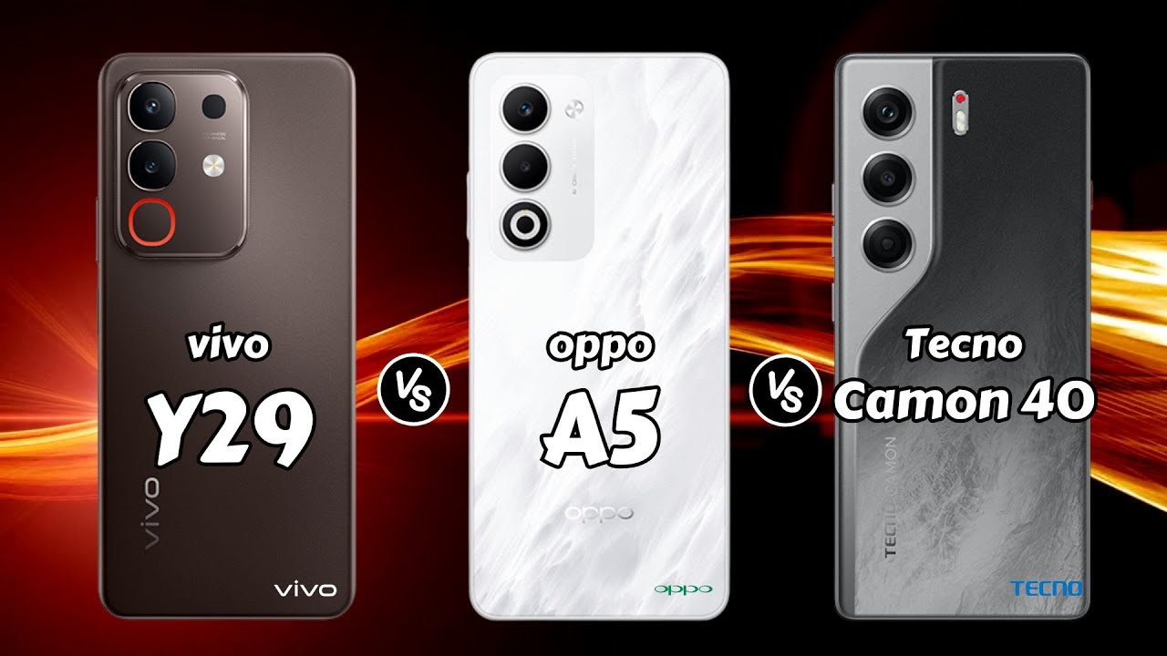 vivo Y29 vs OPPO A5 vs Tecno Camon 40