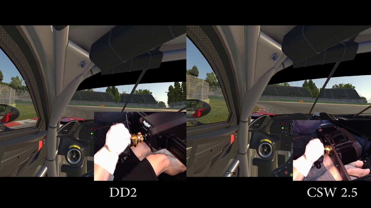 Fanatec DD2 vs Clubsport 2.5 Wheel Base (CSW 2.5) Side by Side in iRacing