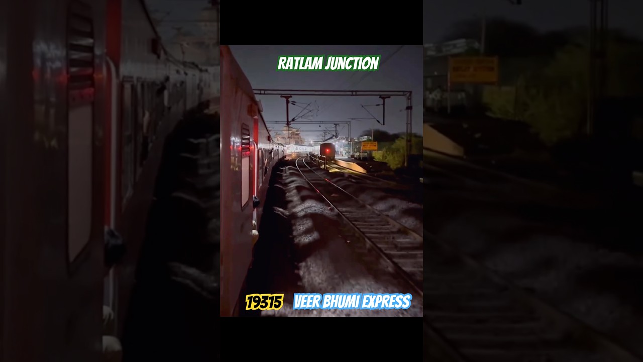 Veer bhumi express from indore to udaipur arrived at PF 2 ratlam jn #udaipur #indore #train #loco