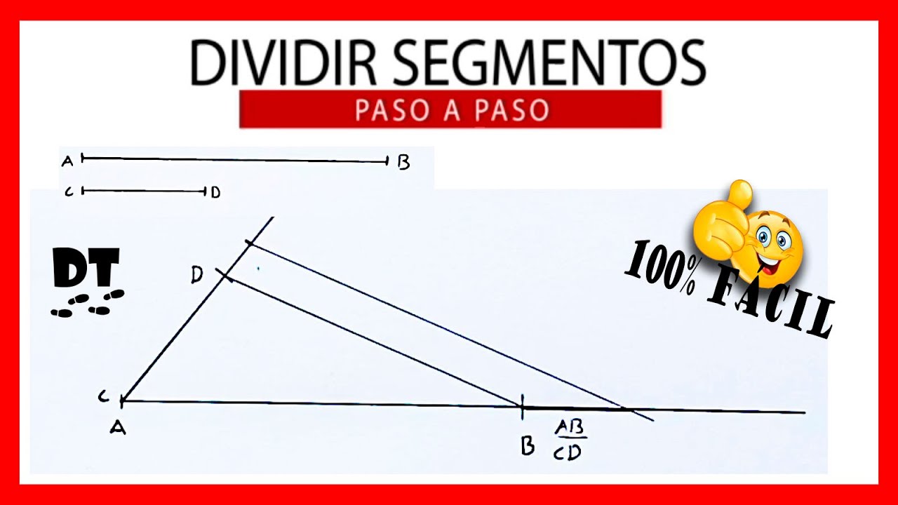💥➗💥 Cociente de dos segmentos en Dibujo técnico | División de segmentos en Trazados fundamentales