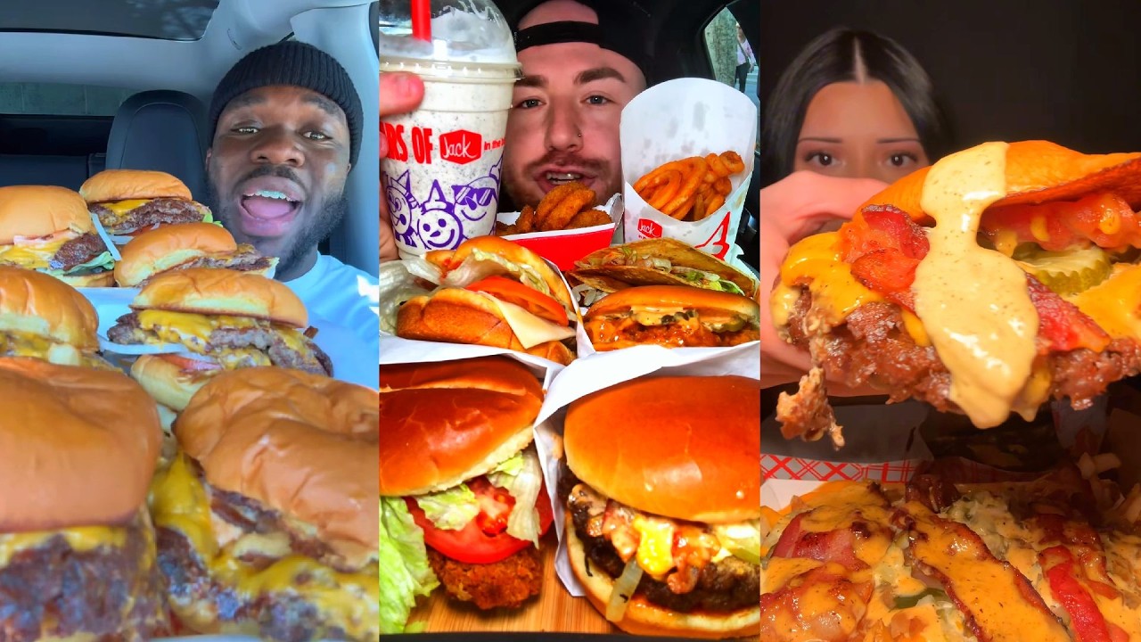 TIKTOK Mukbang Compilation | In-N-Out, Jack-In-The-Box, McDonald's, Chipotle & More!