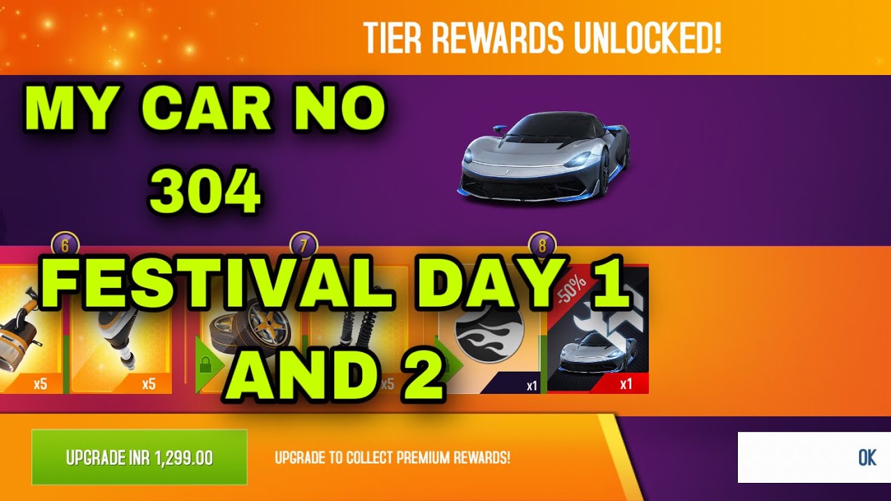 Asphalt 8, Unlock Automobili Pininfarina Battista My Car No 304 and Festival Day 1 And 2