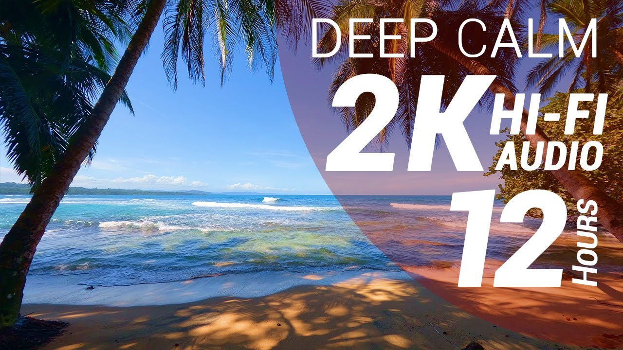 12 Hours of Waves Sounds - Caribbean Beach (2K - Hi-Fi Audio - No Talking)