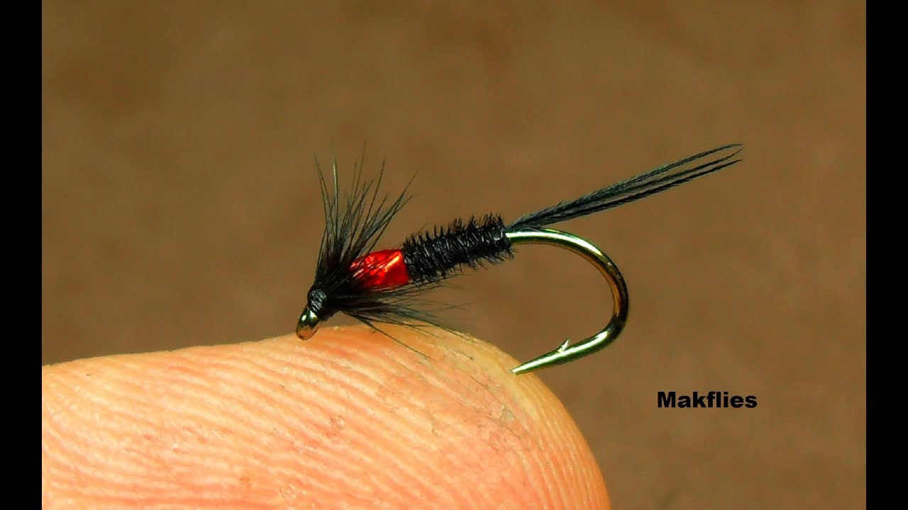 Вязание мушек на хвост черного фазана Hot-Spot Cruncher Wet Fly от Mak
