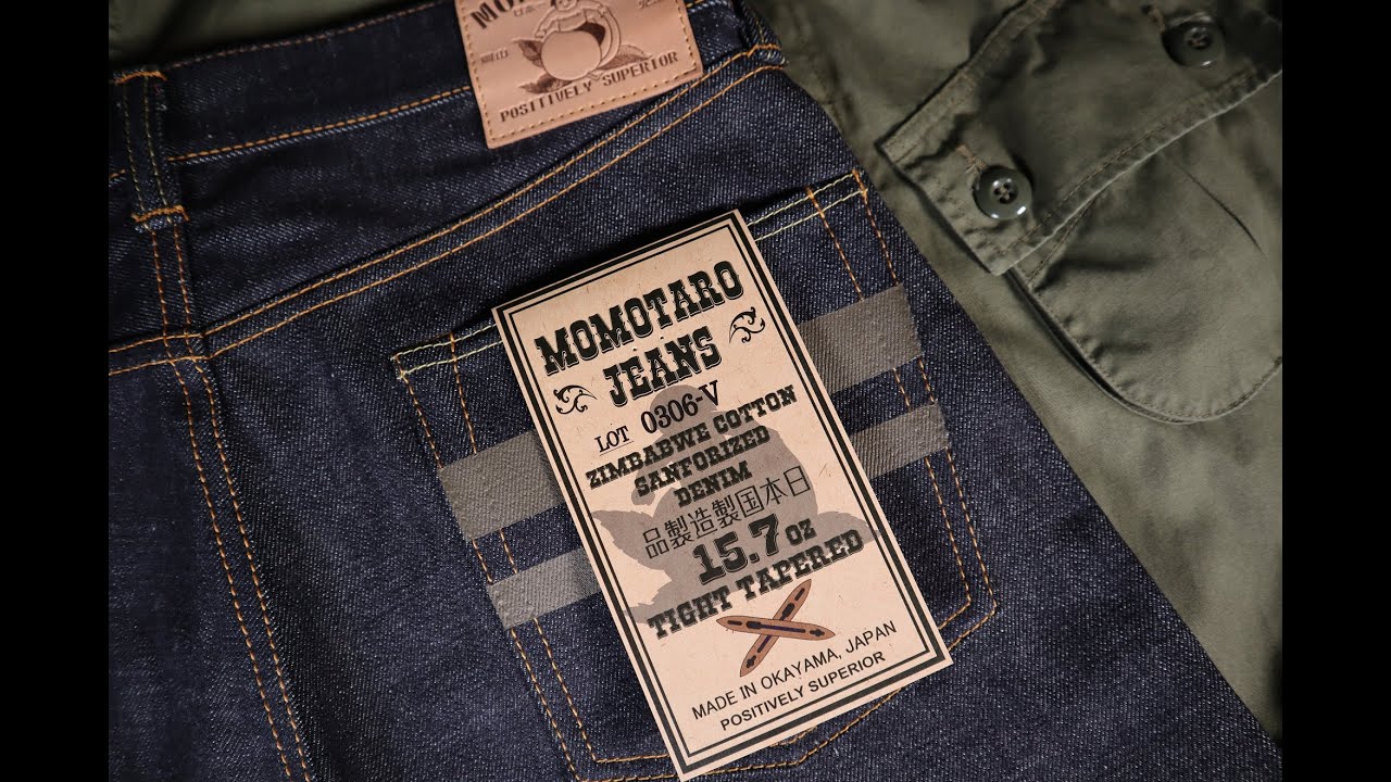 Custom Screen Print: MOMOTARO 0306-V 15.7oz Selvedge Slim Taper