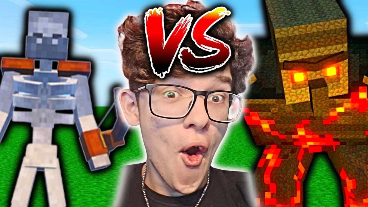 MUTÁNS SZÖRNY VS ERŐS GÓLEM A MINECRAFTBAN!
