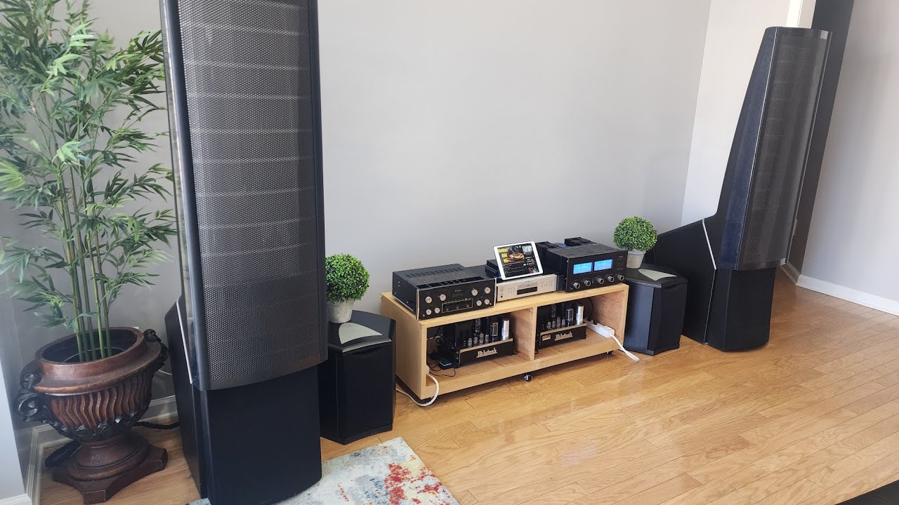 Martin Logan Prodigy Speakers/Depth Woofers/Mcintosh C28/MC2205