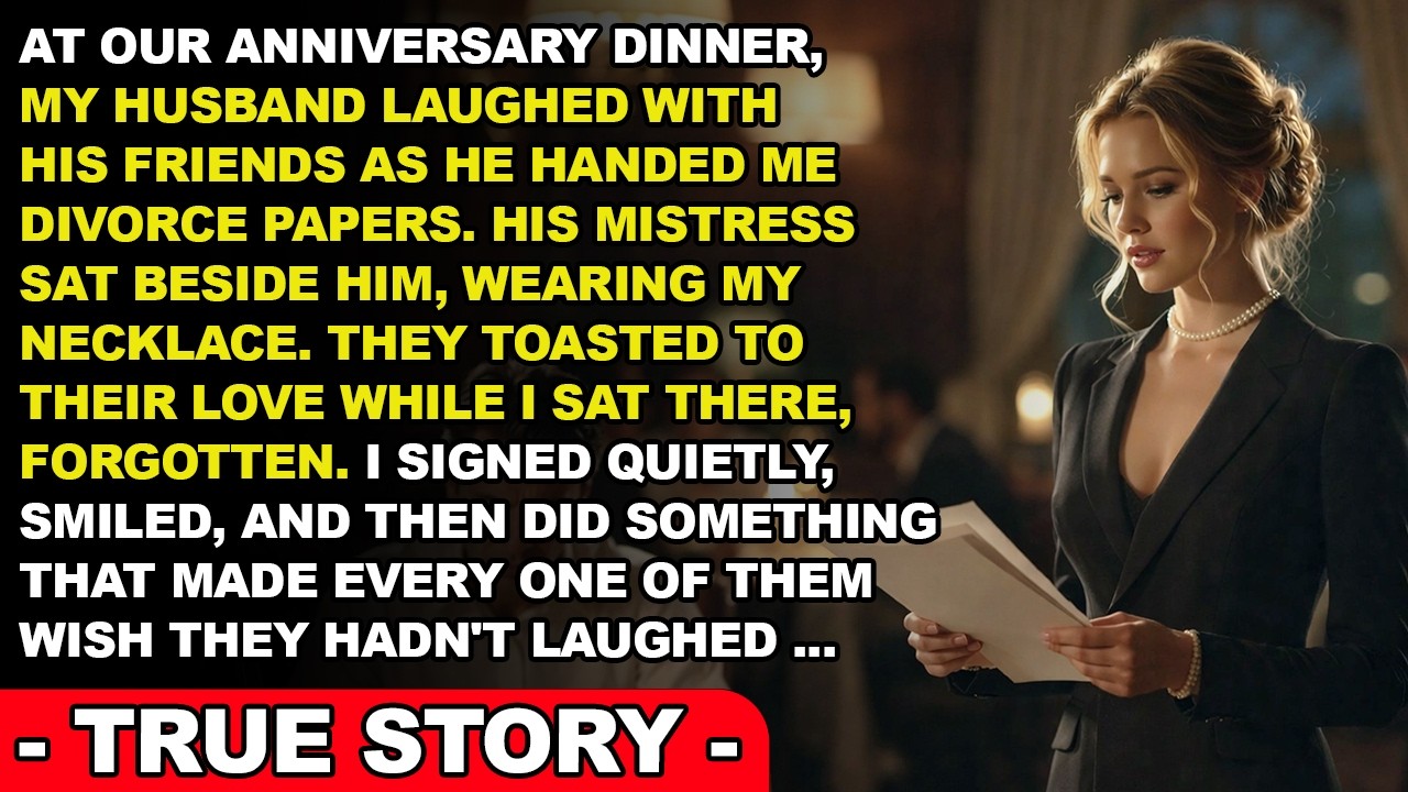At Our Anniversary Dinner My Husband Handed Me Divorce Papers—Then I Smiled