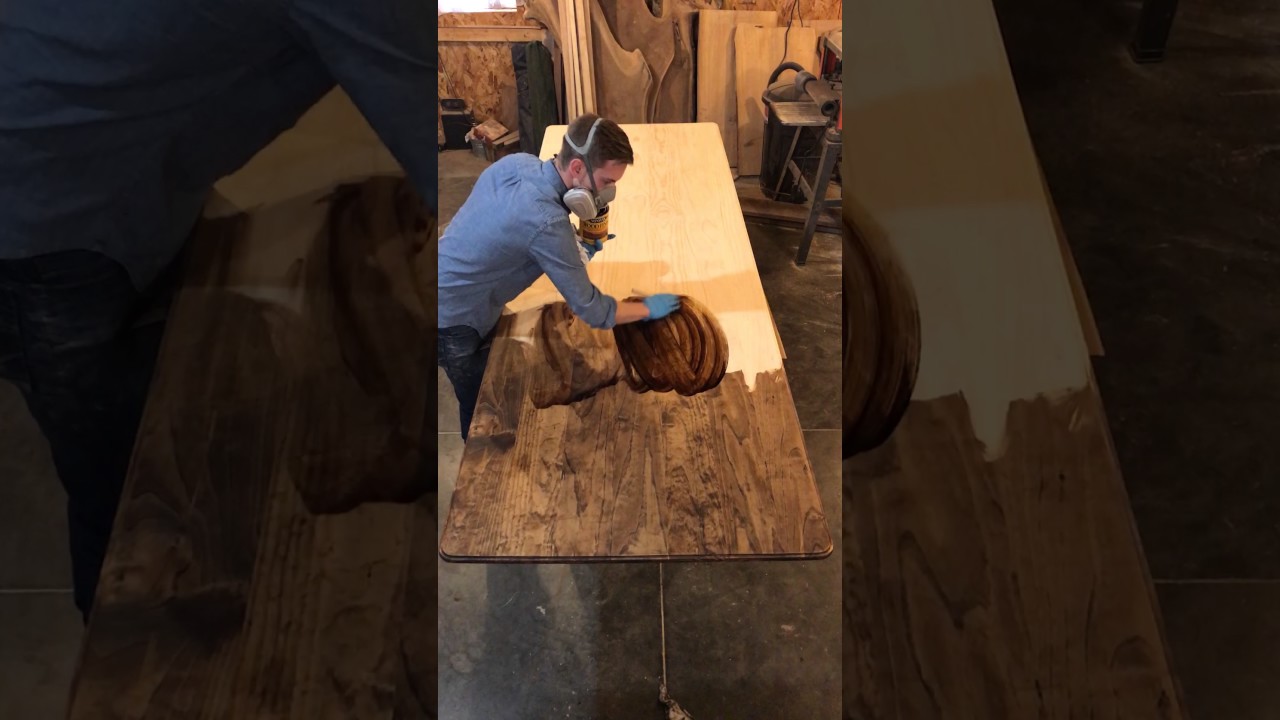 Staining a 9.5 ft Farmhouse Table Top