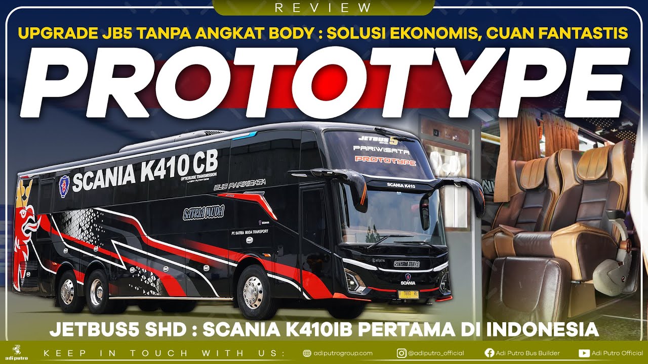 Upgrade Body Jetbus3 ke Jetbus5 Tanpa Angkat Body! Satria Muda SCANIA K410IB Pertama di Indonesia