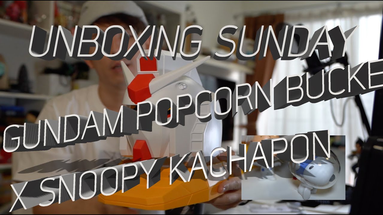 UNBOXING SUNDAY EP2 : ถังป๊อปคอร์น Gundam และ Astronaut Snoopy Gashapon