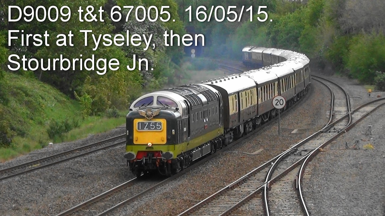 Old videos from 2015. D9009 t&t 67005  at Tyseley, then Stourbridge Jn. 16/05/15. Part 1.