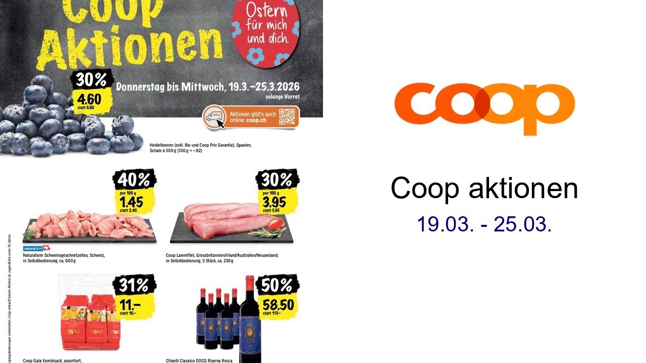 Coop aktionen 19.03. - 25.03.