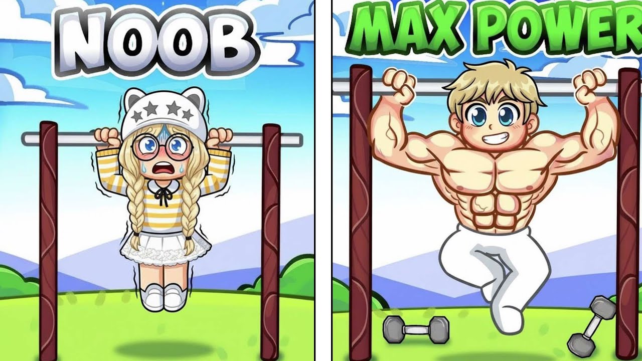 Upgrading NOOB to GOD in PULL UP SIMULATOR roblox!