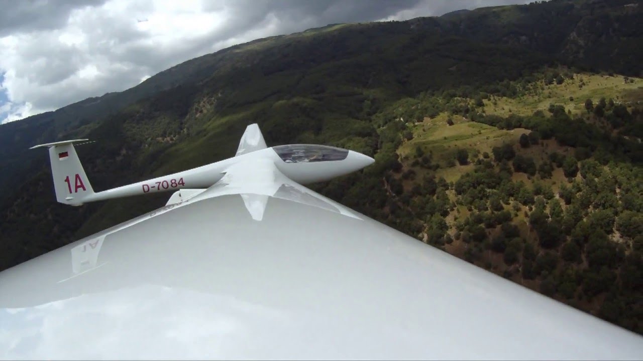 Schleicher ASW 20 flight over Vegoritida Lake Edessa Greece