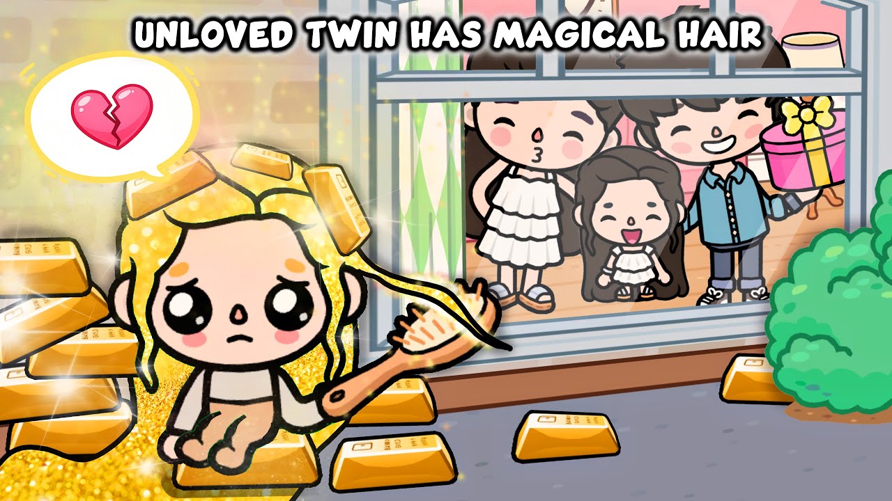 Unloved Twin Has Magical Hair That Turns Into Real Gold 💇‍♀️✨💔| Toca Boca Life Story