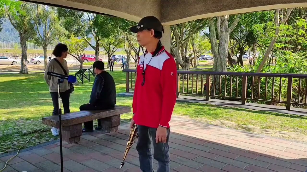 3月15號在龍潭三坑生態公園街藝表演~阿文哥薩克斯風演奏假情假愛