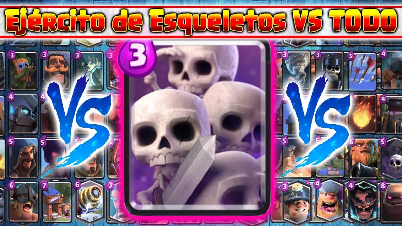 Ejército de Esqueletos VS TODAS las Cartas | En Defensa | 14 VS 1