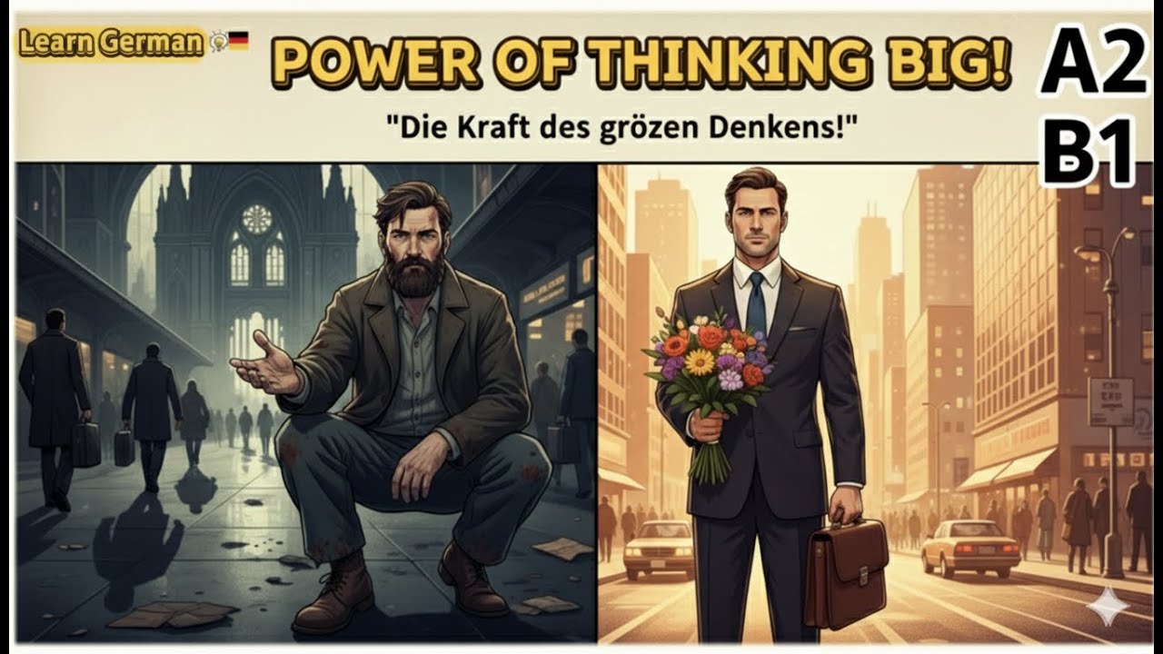 Learn German with a Story | Change Your Mindset, Life Will Change |  (A2-B1 Story)