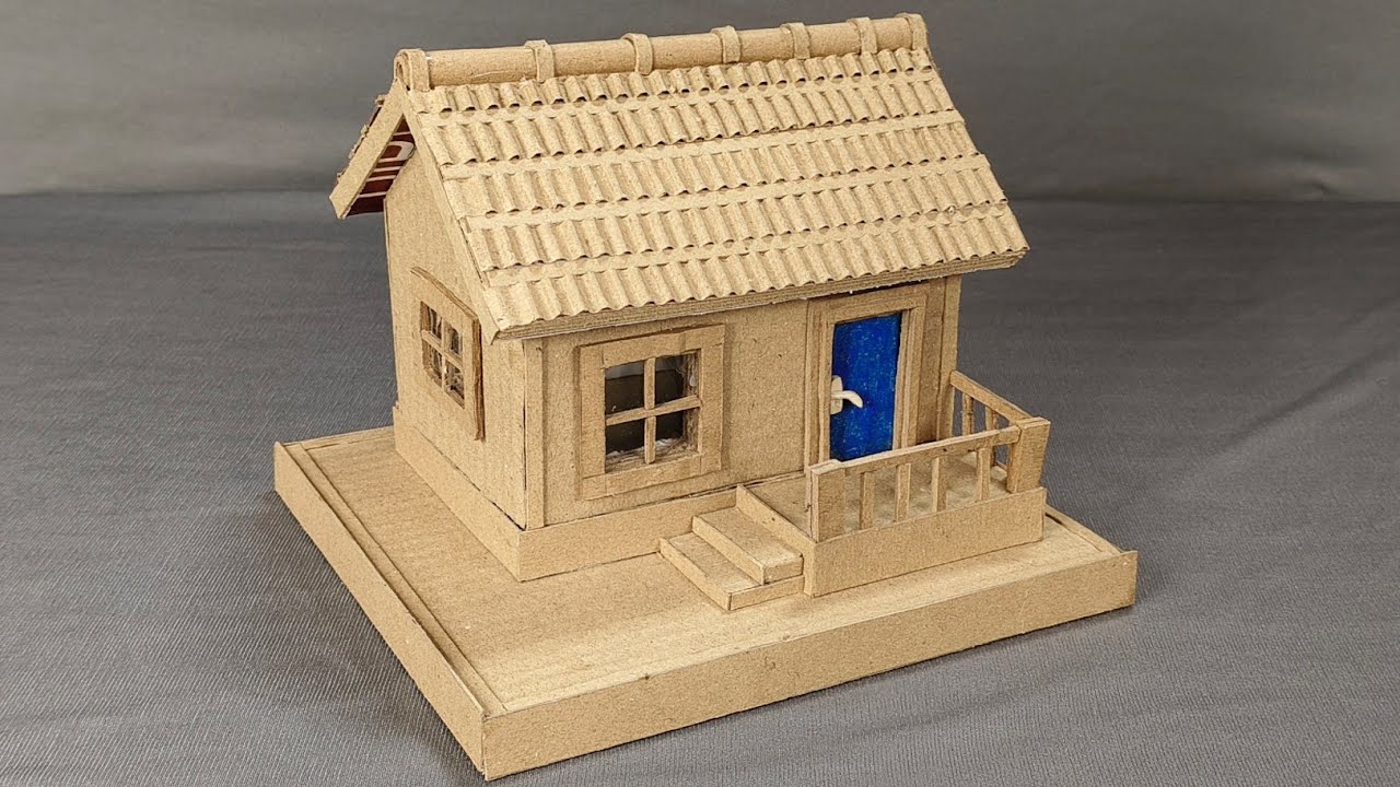 Mini Cardboard House Making | Small Cardboard House | How To Make Cardboard House 🏠 