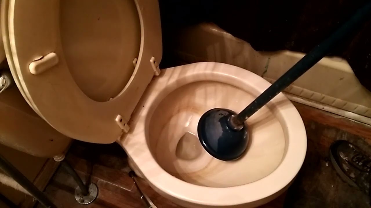 How to use plunger to unstop a toilet.