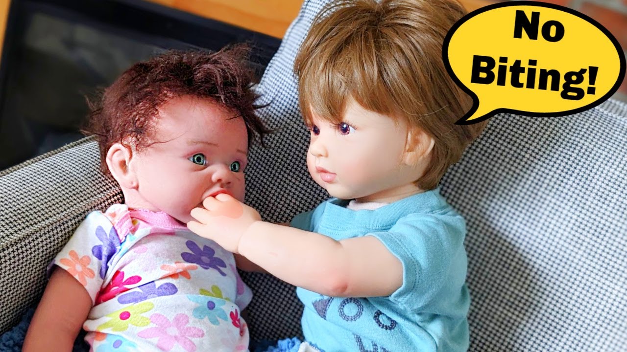 Reborn Girl Bites Big Brother's Hand Roleplay