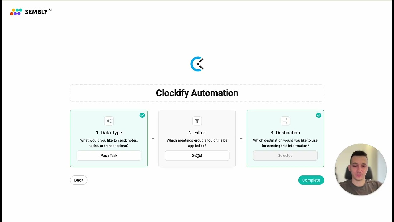 Sembly AI + Clockify Automation Tutorial
