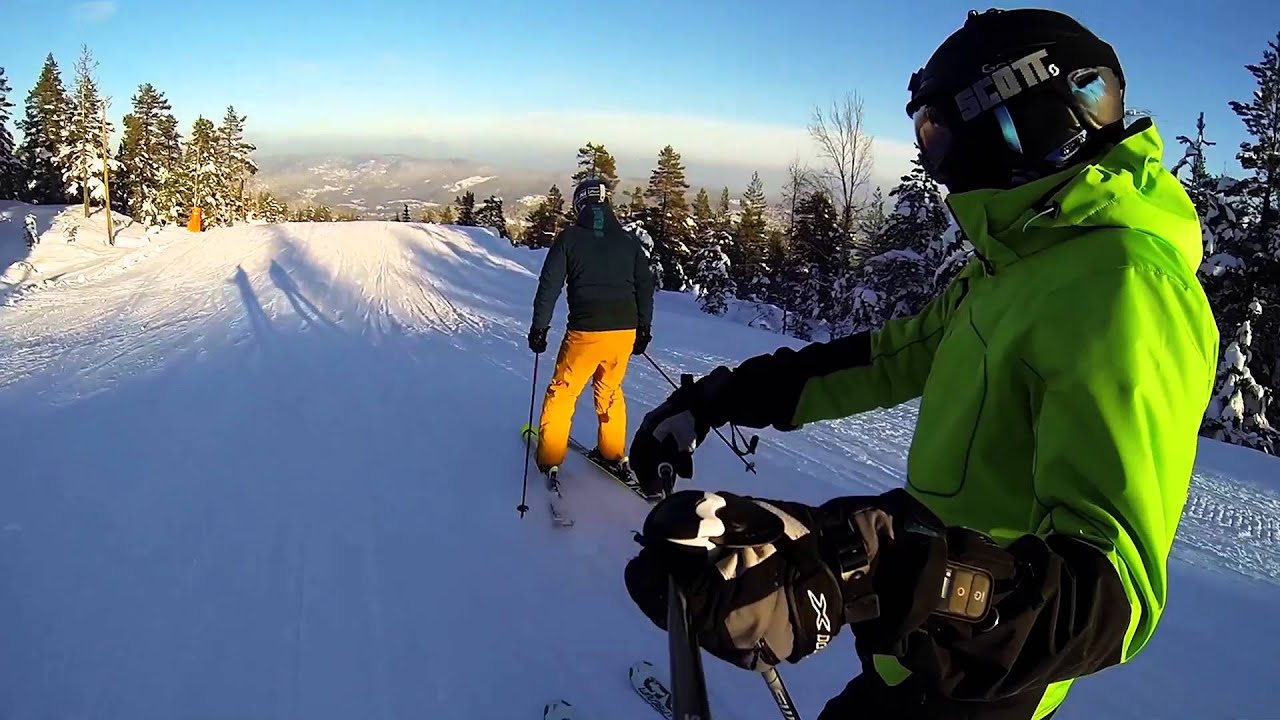Skiing at Kongsberg Skisenter 2016