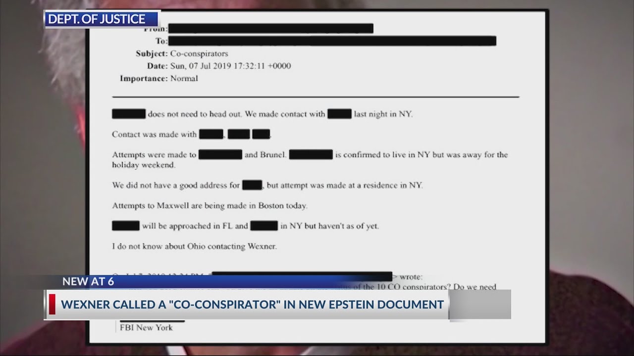 Wexner named as possible &lsquo;co-conspirator&rsquo; in Epstein files; lawyer offers context