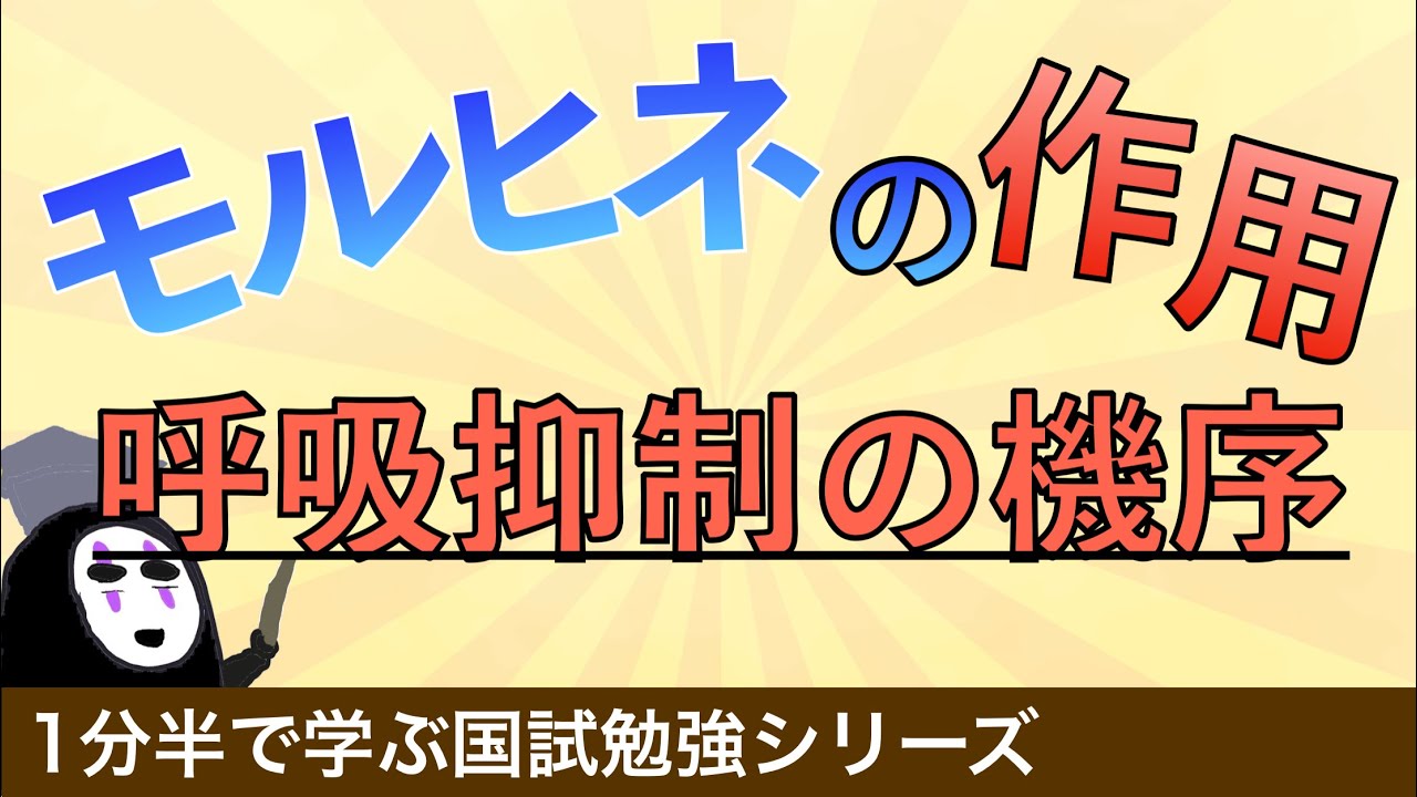 1分半で学ぶ国試勉強シリーズ「モルヒネの作用とは」呼吸抑制の機序をわかりやすく解説！
