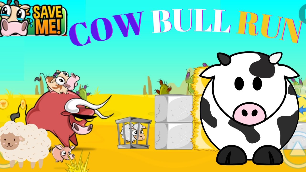 Run Cow Run Gameplay | Jumping Cow Game | Save Cow Game | Save Cow From Farmer | RG Gaming