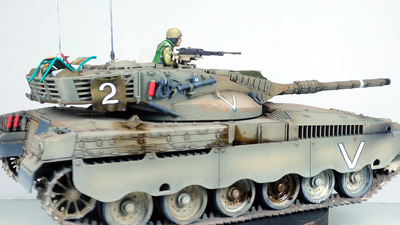 Merkava Tamiya Pintura del equipaje y lonas