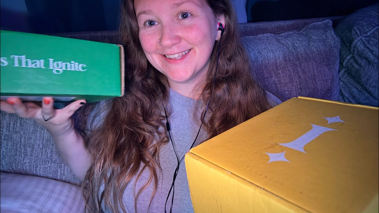 ASMR 😴 October book boxes 📚 (whispered) 