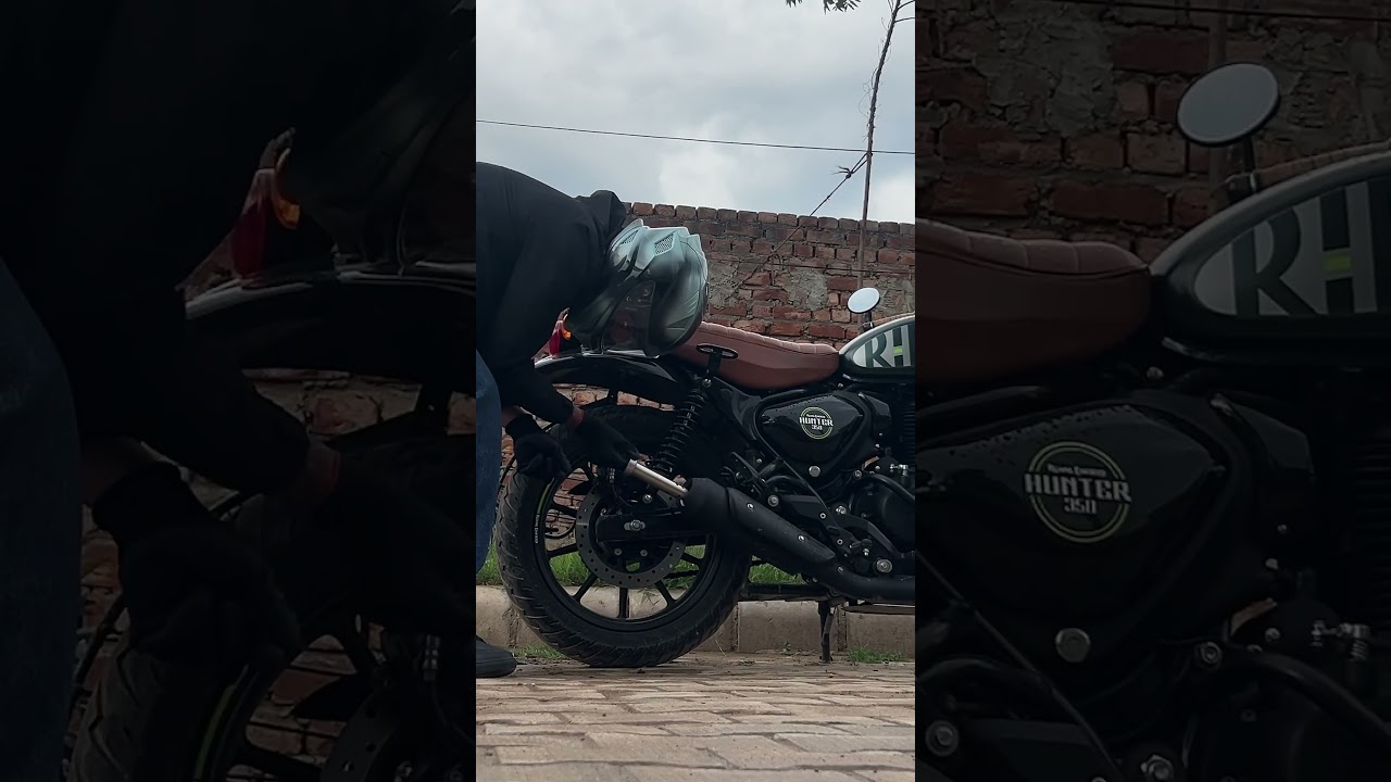 AEW exhaust for Hunter 350 | AEW exhaust sound #aew #aewexhaust #motorcycle #motorcycleasmr #custom