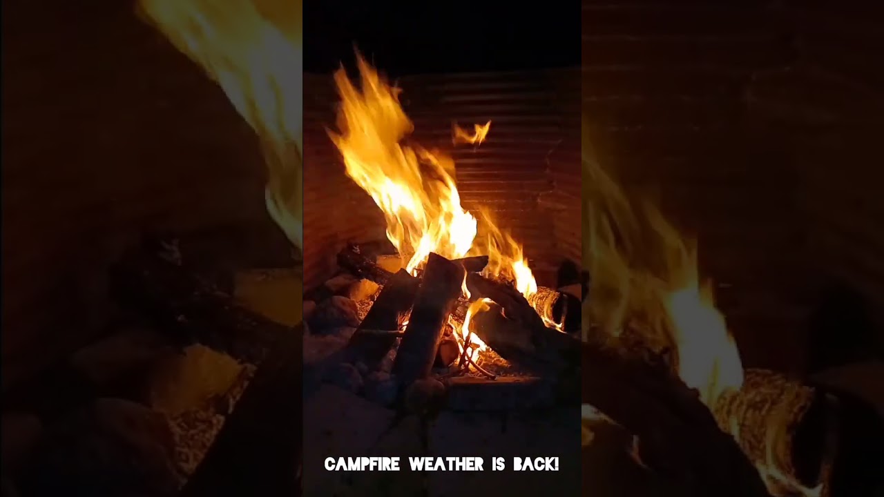 Campfire weather is back! 🔥  #campfire #campfiresound  #camping