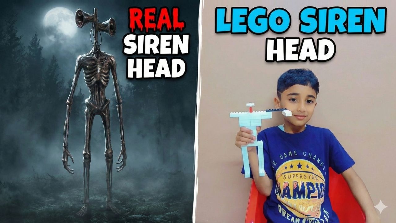 How to Make Siren Head with Lego Blocks | Lego Blocks Siren Head Tutorial 🧱👹