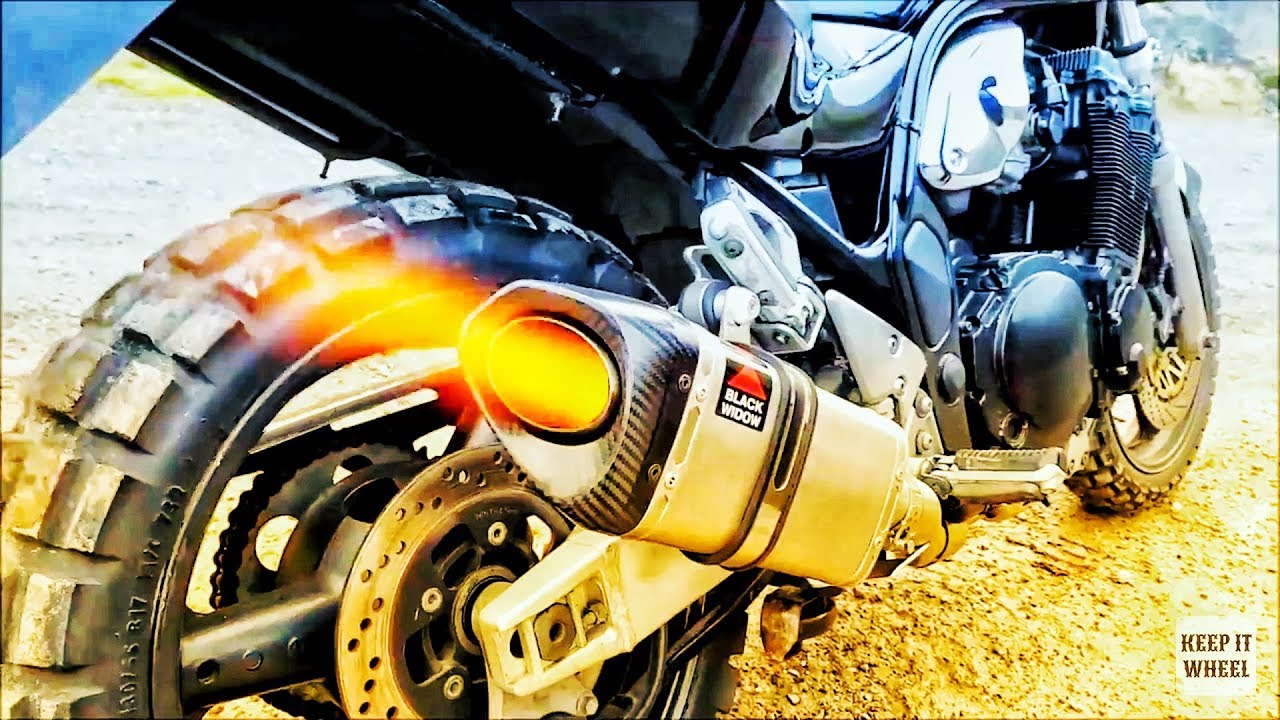 Suzuki Bandit 1200 Black Widow Exhaust System Sound Check!