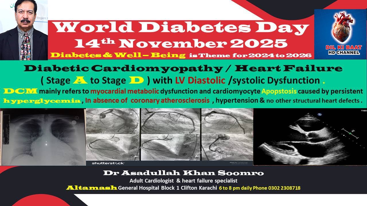Dr, Asadullah Khan Soomro, World Diabetes Day 2025 (Part 2 ) DM Cardiomyopathy Altamash  Hospital