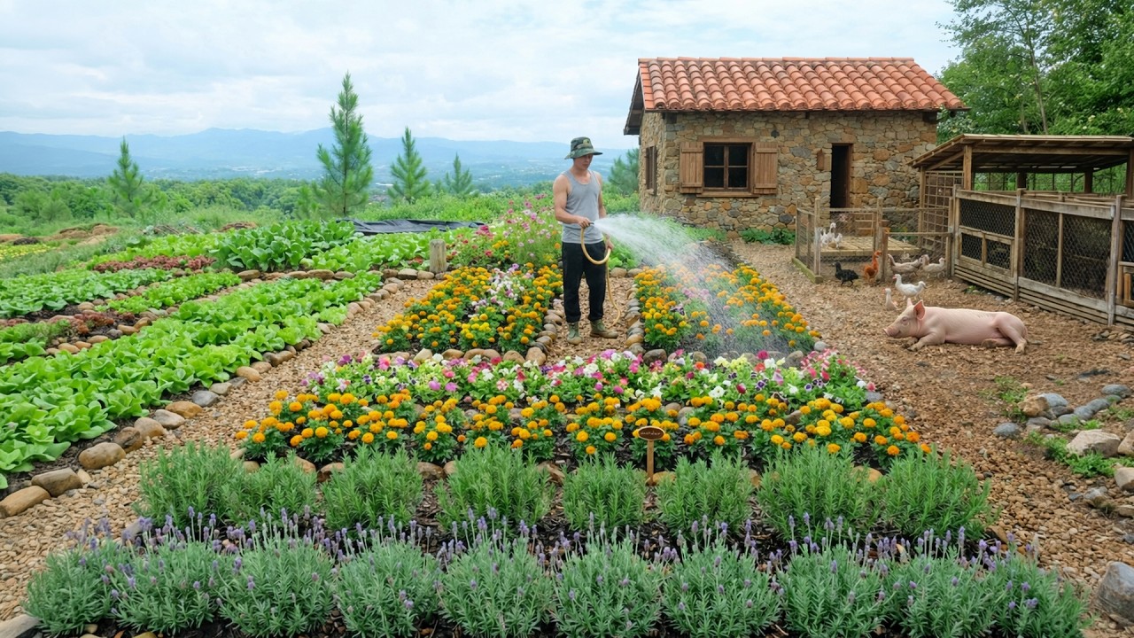 Officer Leaves The City For The Forest To Build A Farm:  Plants Flowers All Around The House