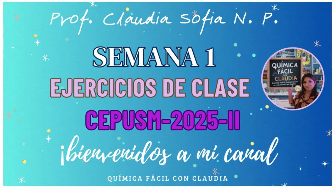 SEMANA 1- CLASE- CICLO 2025-II QUÍMICA PRE SAN MARCOS