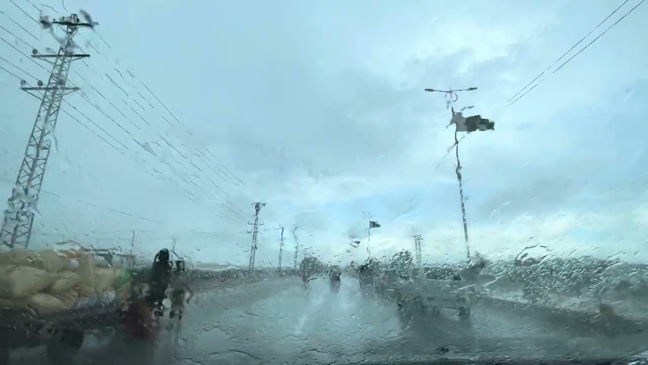 Rainfall Street View Of Hyderabad City🇵🇰