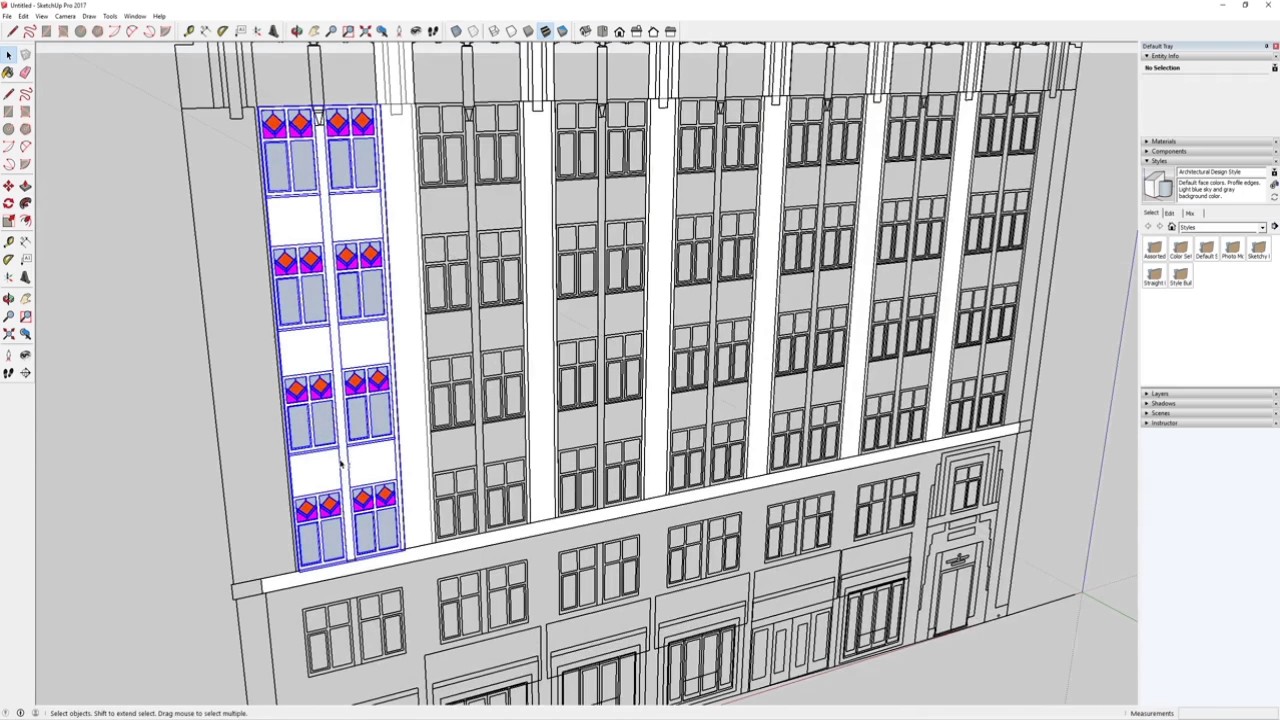 SketchUp Tutorial - Modelling a traditional facade