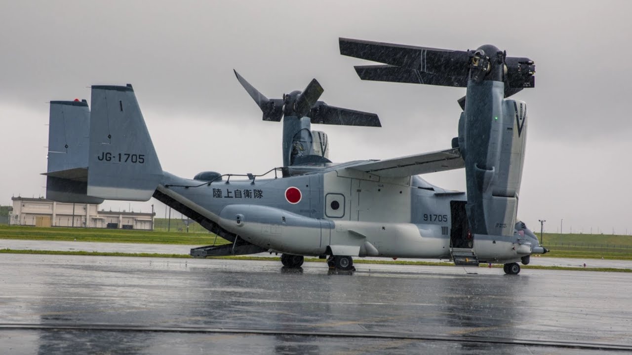 JGSDF V-22 Ospreys arrive at MCAS Iwakuni