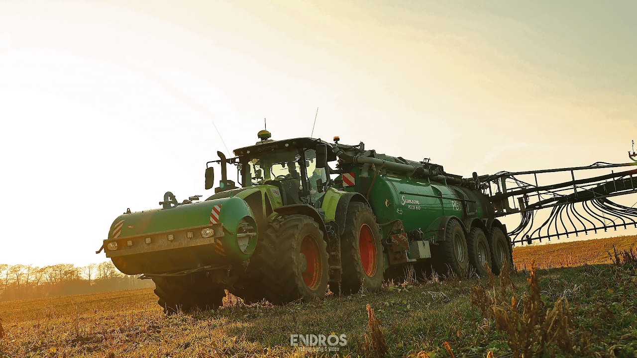 [4K] | Poferment z Grupą Butor | Claas Axion 920 & Samson PG II 28 | Endros